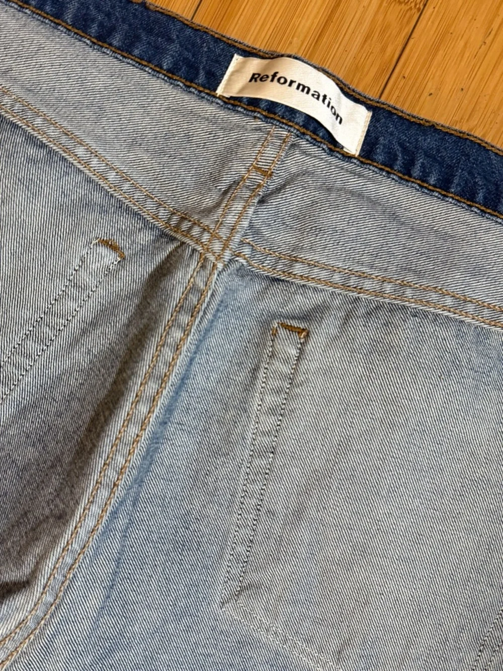 Reformation Dark Blue Cropped Ankle Jeans - Picture 6 of 15